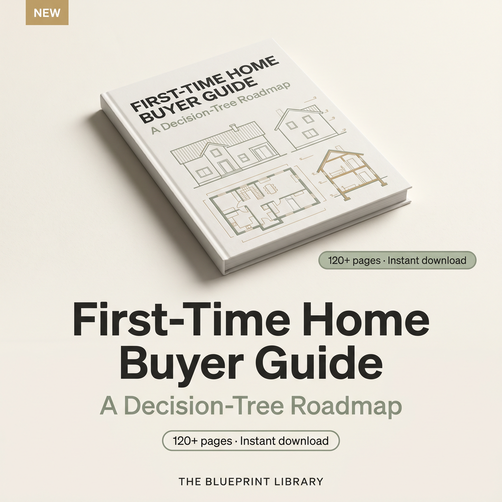 First-Time Home Buyer Guide cover — a decision-tree roadmap