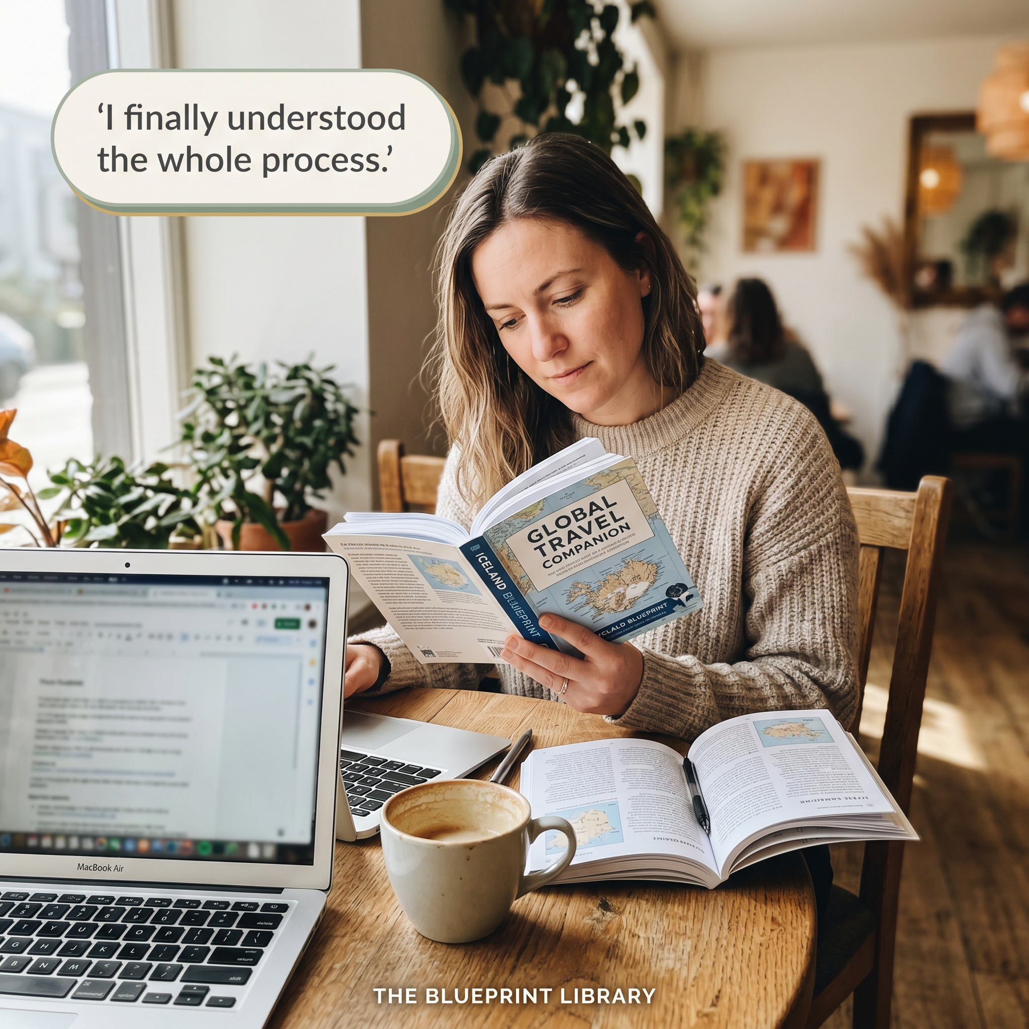 A first-time buyer reviewing the guide at home